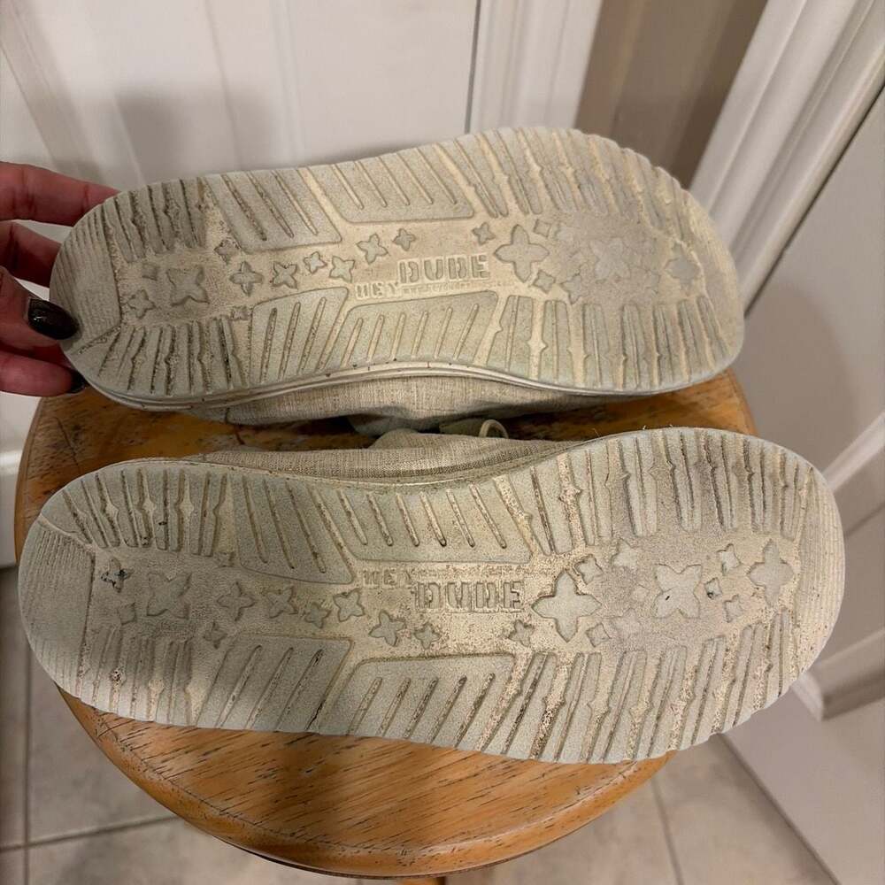 Hey Dude Women's Wendy Chambray White Nut Slip-On Casual Shoes - Picture 7 of 10